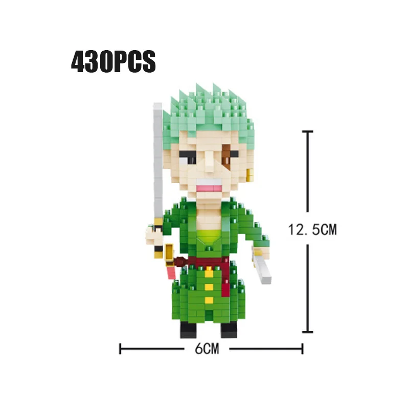 Японское аниме one piece micro diamond block Обезьяна D Luffy Portgas Ace Roronoa Zoro TONY Chopper пиратские
