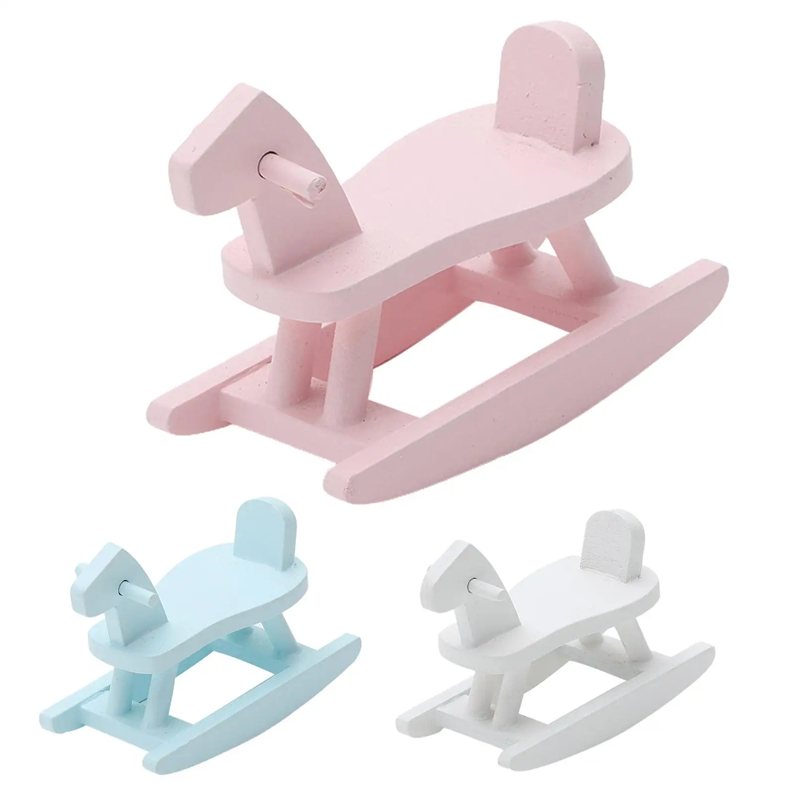 Mini Baby Trojan Horse Toy Cute Scene Simulation Model Props for Dollhouse Decor Simulation Horse Riding Toy Kid Educational Toy