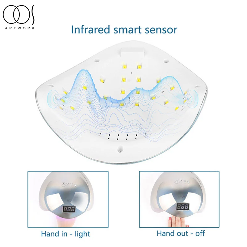 SUN5Colorful УФ светодиодный Сушилка для ногтей лампа Гель лак отверждающая с нижним