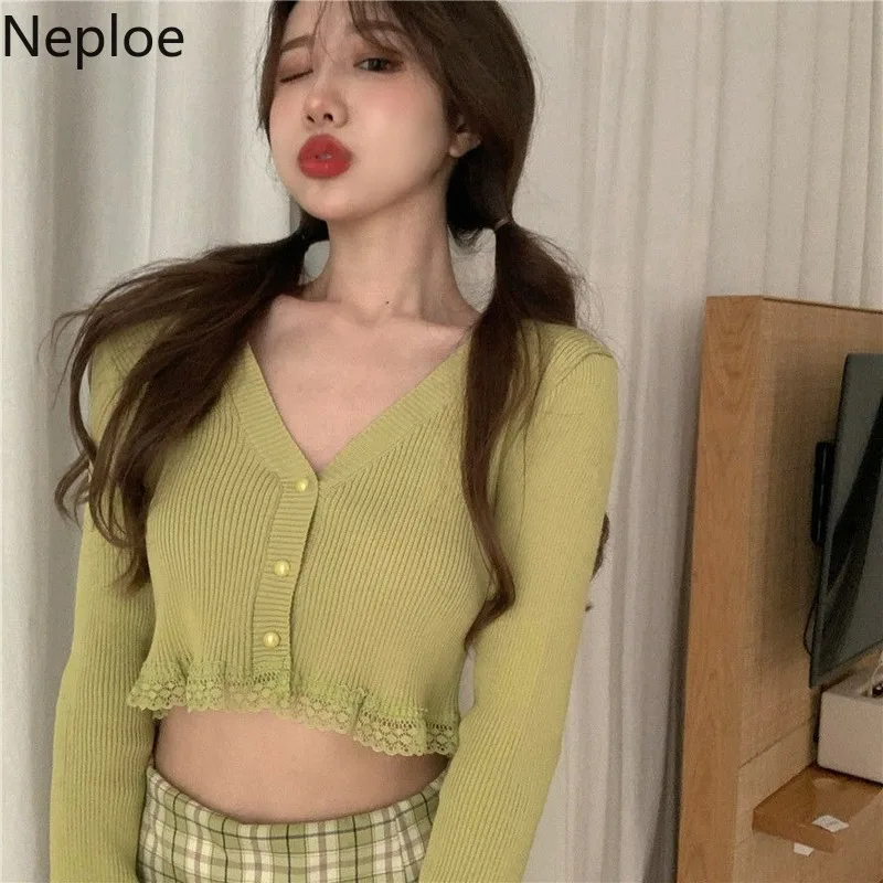 Neploe кружевные вязаные футболки в стиле пэчворк женские сексуальные топы с