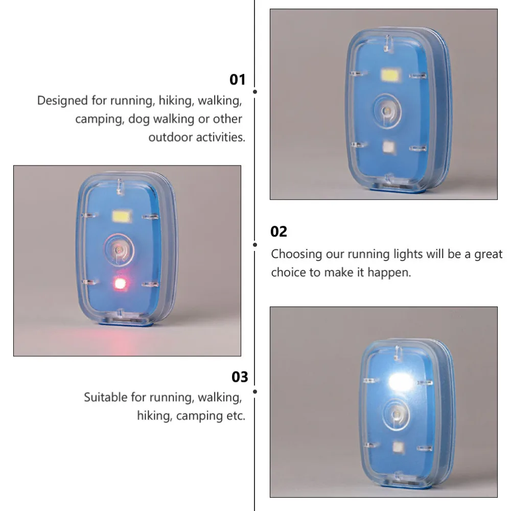 

2 Pcs Outdoor Night Running Light USB Rechargeable for Camping Hiking Adventure