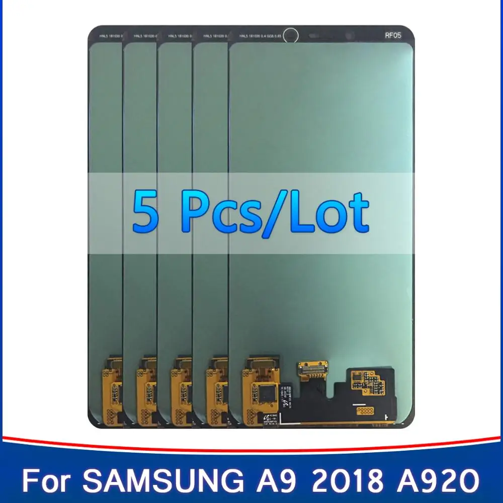 5 шт. протестированный Super AMOLED 6 3 ''ЖК дисплей для Samsung Galaxy A9 2018 A920 A920F SM A920F/DS ЖК
