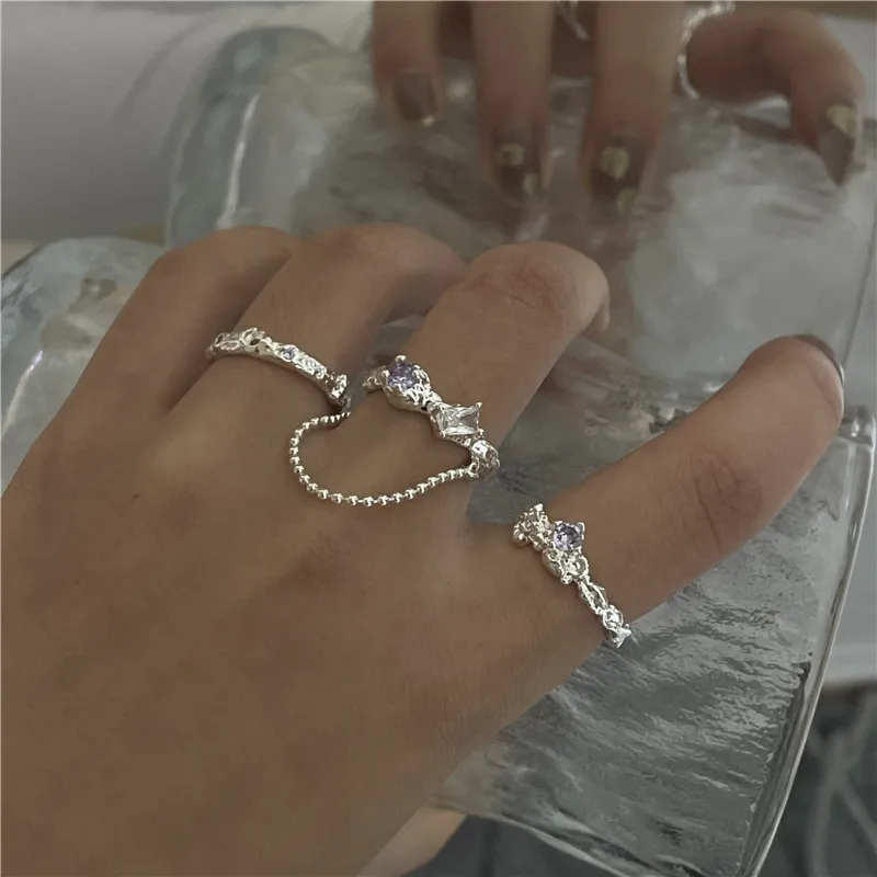 

2022 необычное геометрическое искусственное металлическое открытое регулируемое кольцо на палец для женщин, ювелирные аксессуары вечерние ...