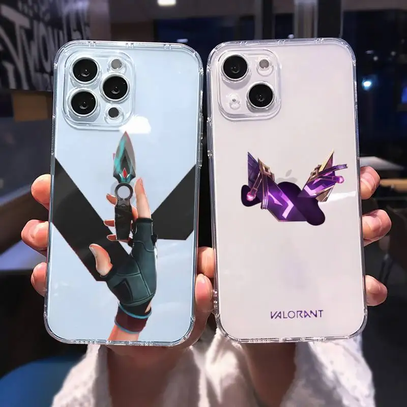 

valorant Phone Case For iphone 13 12 11 8 7 plus mini x xs xr pro max Transparent soft