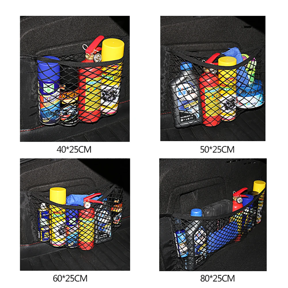 Эластичная сетка на спинку кресла и в багажник липучках сумка карман для