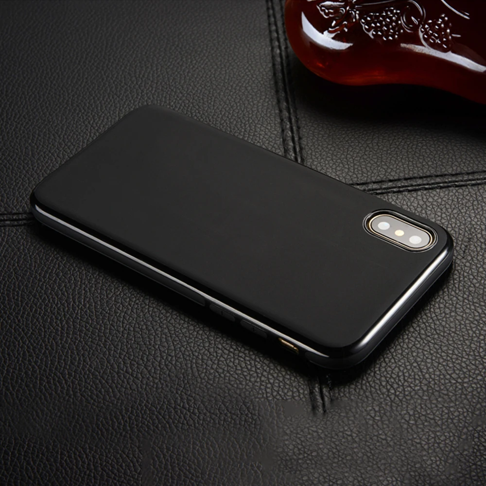 Black Автомобильный держатель Магнитный чехол для телефона для iPhone 11 Pro XS Max XR X 6 6S 7 8 Plus ультра тонкий магнит Металлический Мягкий Силиконовый ТПУ чехол - Цвет: Black