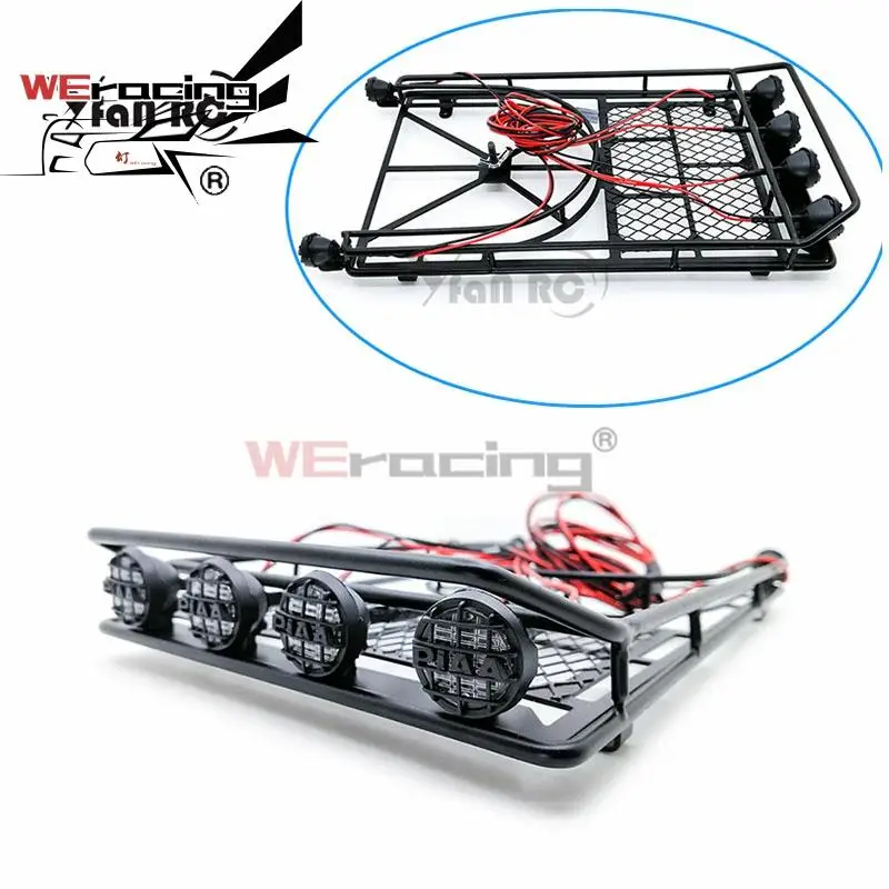 RC металлический багажник на крышу светодиодный светильник запасная консоль с