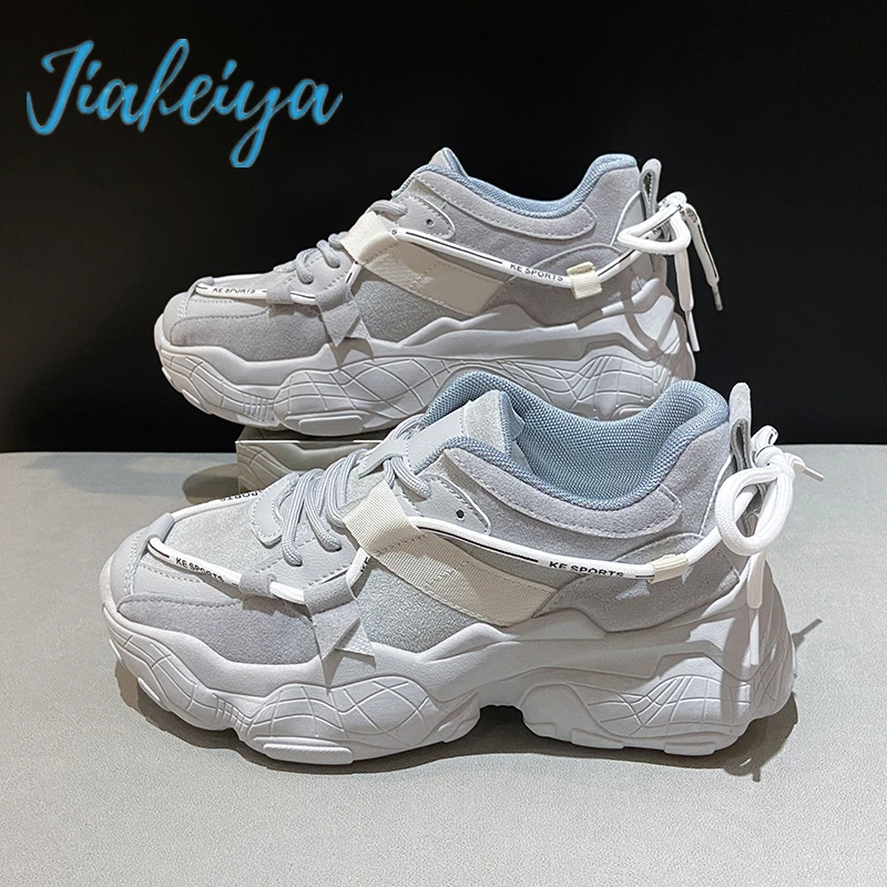 

2021 Women's New Retro Fashion All-match Thick Bottom To Increase Soft and Comfortable Leisure Sports Woman Fashion Shoes