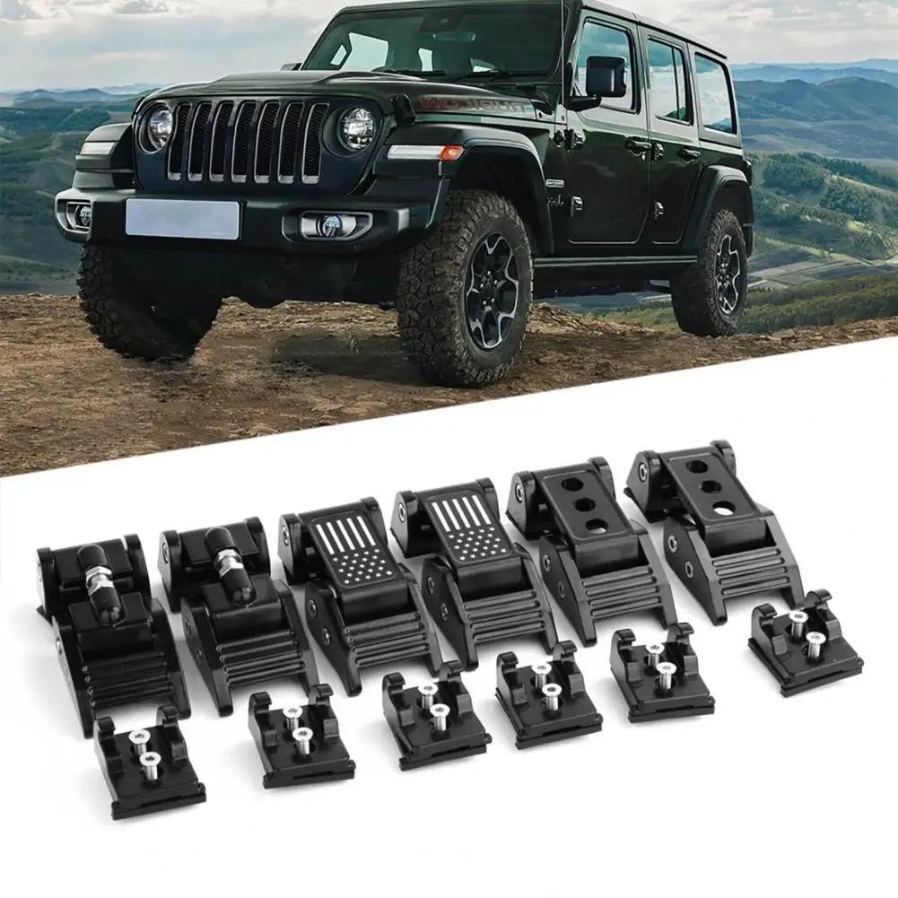 

1Pair Hood Latches Aluminium Alloy Hood Catch Buckle Kit for Jeep Wrangler JK JL 07-21 Replacement Parts