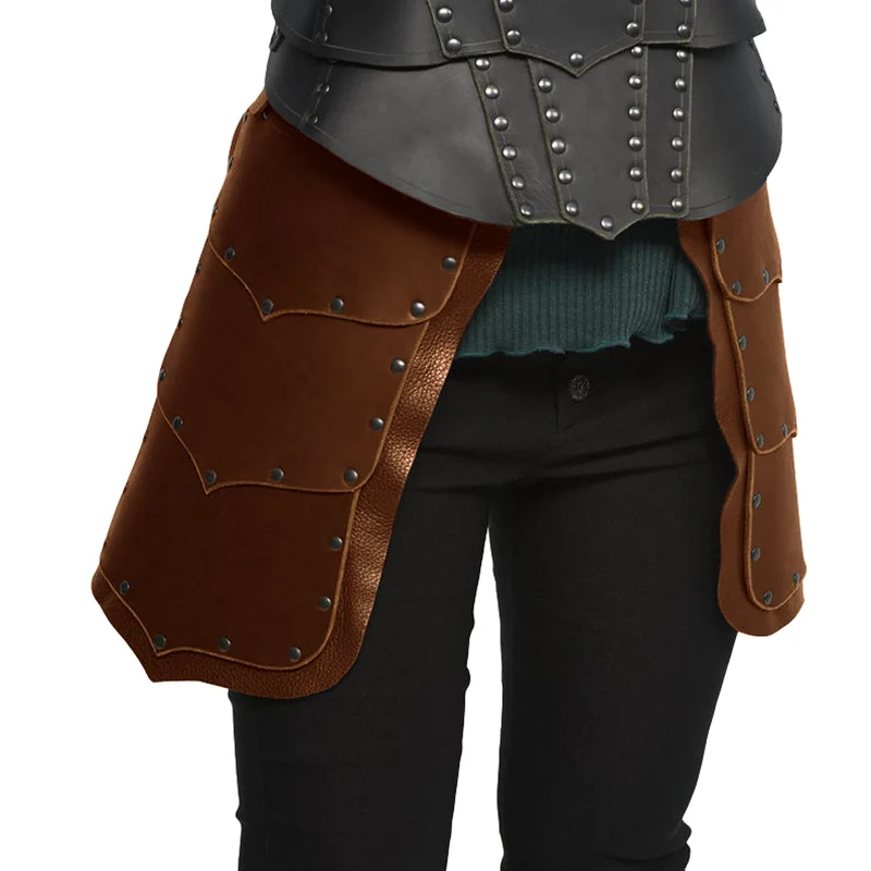 Средневековая Защитная Кожаная юбка в стиле викингов для защиты талии и бедер |