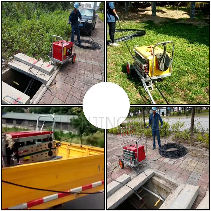 

Cable Pusher Track Optical Cable Tractor Tools Wire Drawing Machine Automatic High Efficiency Steel Strand Conveyor Equipment