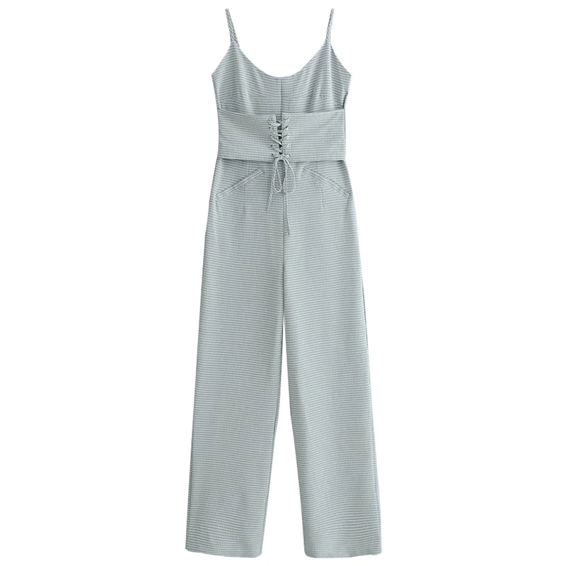 Новинка 2019 модная женская одежда пикантные цельнокроеные широкие брюки без