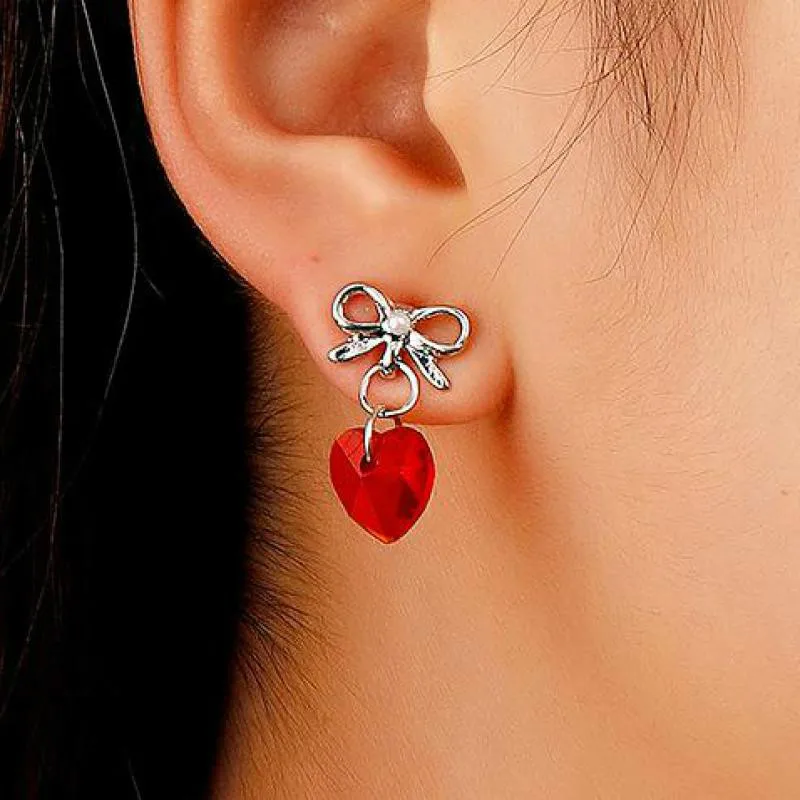 

Женские серьги в виде бантика, серьги с искусственным цирконием и кристаллами, ювелирные изделия, серьги, серьги