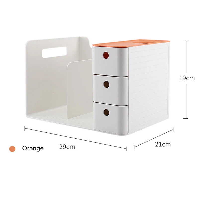 

2021 Magazine rack Desk Organizer Office Storage Holder Desktop Pencil Pen Sundries Badge Box Stationery Office School Supplies