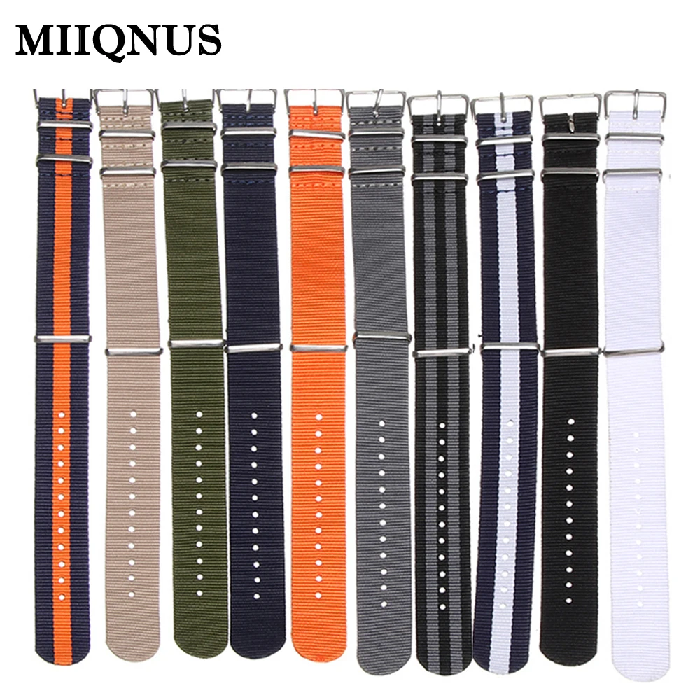 Универсальный нейлоновый ремешок для наручных часов MIIQNUS плетеный браслет