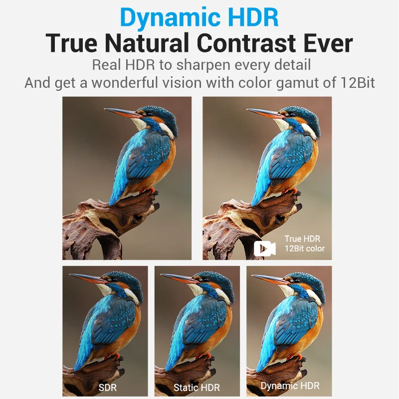 Vention HDMI 2.1 Cable 8K 4K 48Gbs High Speed Hdmi Digital Cable for HDR10+ Switch PS4/5 TV Box HDMI 2.1 Splitter Cable