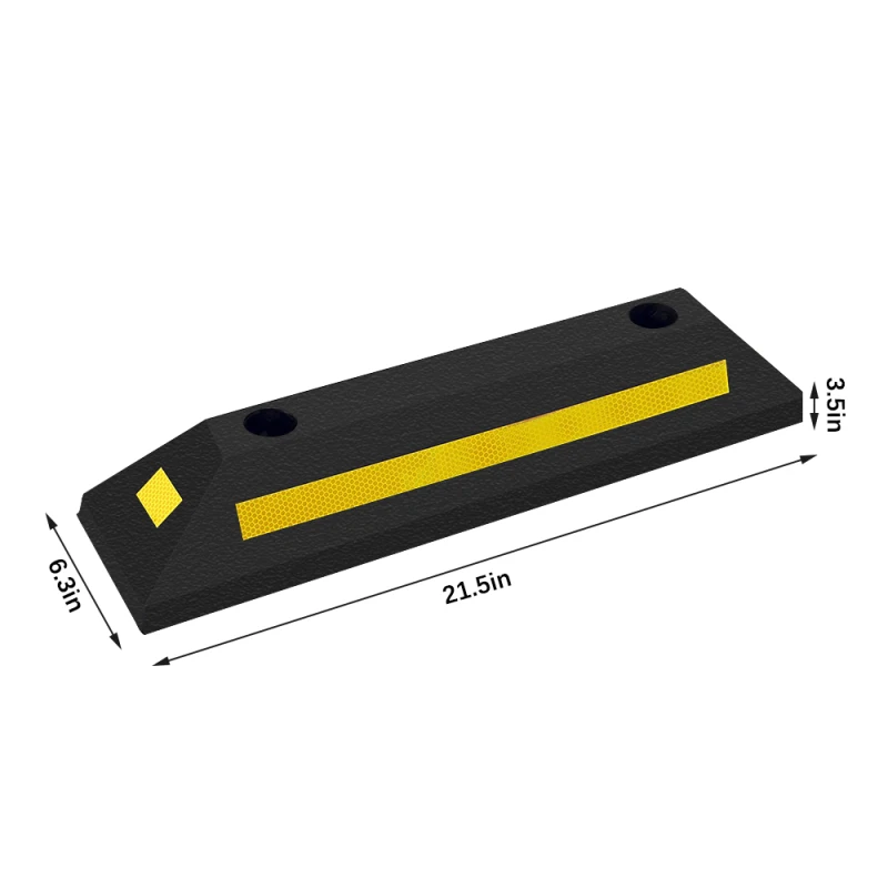 

1PC Garage Floor Safety Heavy Duty Rubber Parking Lot Driveway Stopper For Car Vans Trucks Tire Wheel Guide Block Protect Bumper