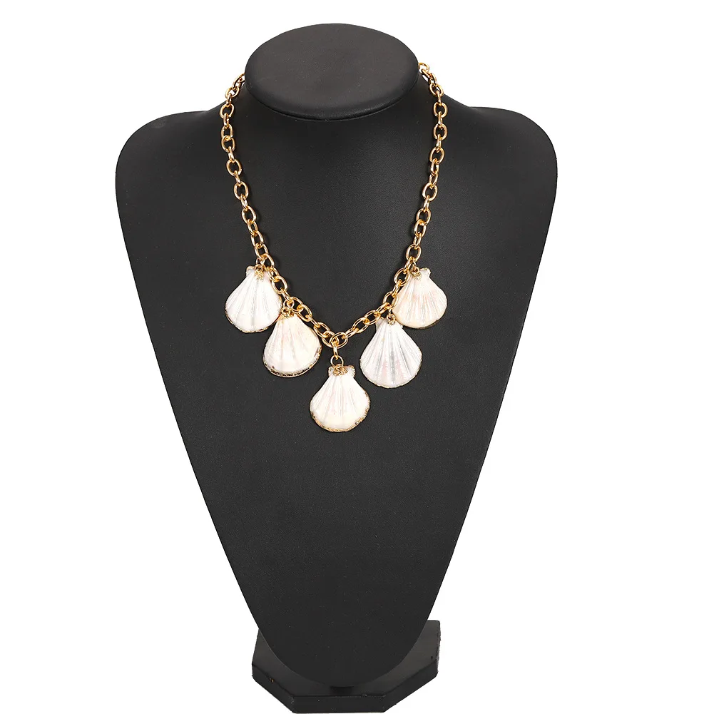 Модное роскошное ожерелье с подвеской в виде ракушек для женщин летнее стиле