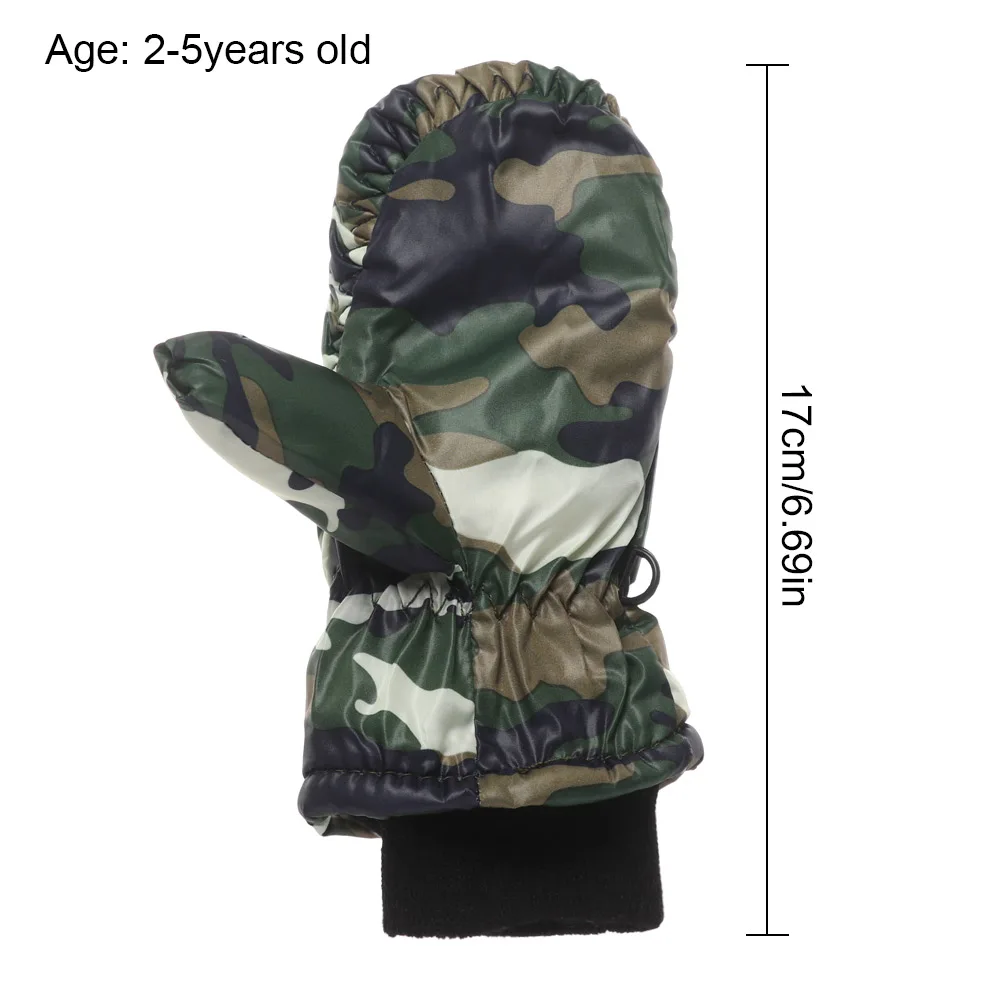 

1Pair Winter Warm Gloves Children Camouflage Thicken Skiing Mittens Kids Outdoor Snowboard Waterproof Windproof Gloves Dropship