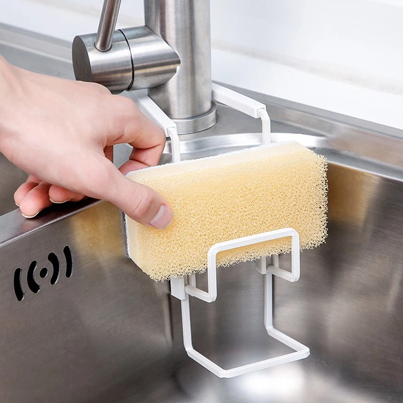 

Стеллаж для слива раковины, металлический подвесной держатель для хранения, подставка для слива губки, полка, органайзер для хранения домаш...