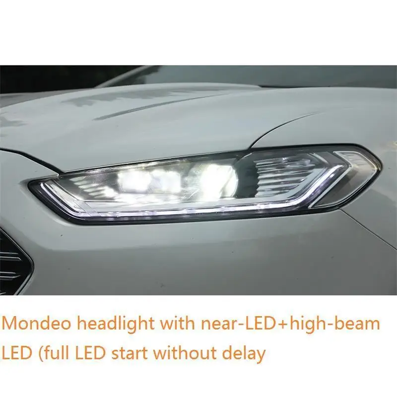 MODEL J Внешний стиль Luces Para Авто Лампа Cob Led Drl дневные ходовые фары автомобильные огни в сборе 17 18 для Ford Mondeo - Цвет: MODEL J