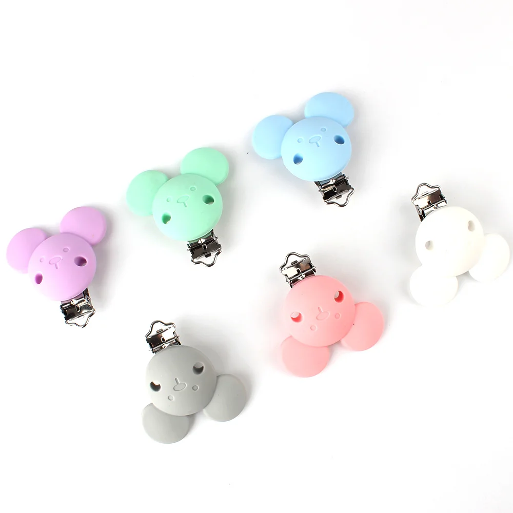 Зажимы для соски-пустышек из силикона прорезывания зубов 2 шт. | Мать и ребенок