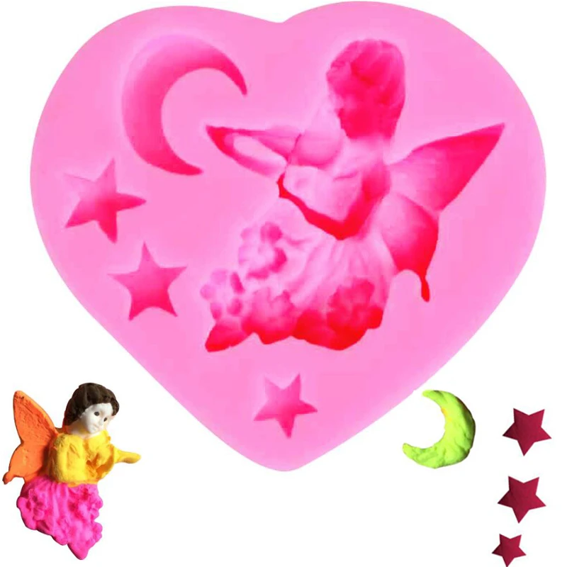 3D Силиконовая форма Сделай Сам драгоценный камень/Ангел для торта шоколадный