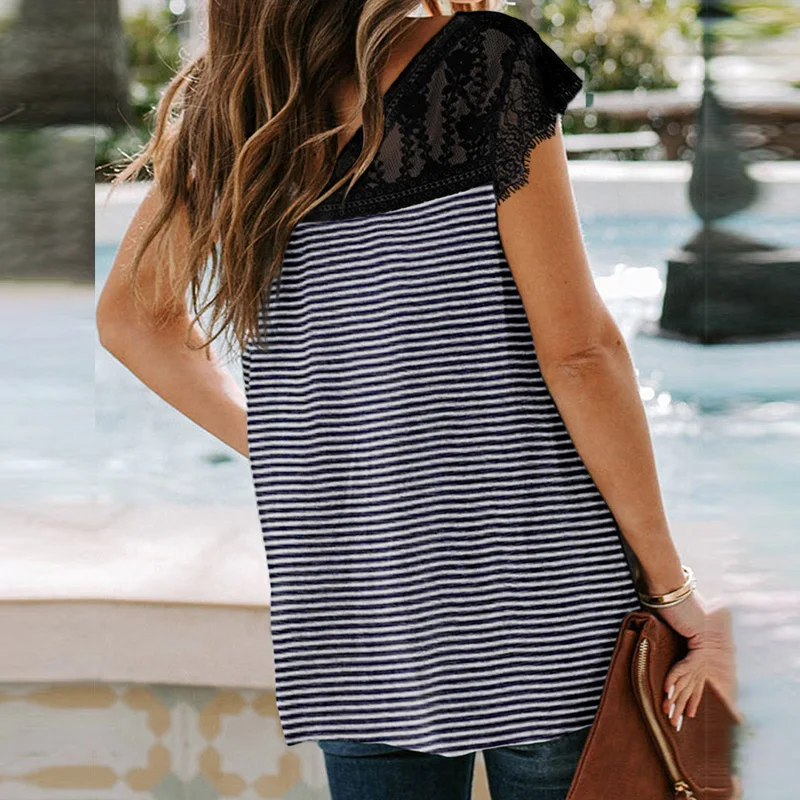 

Spring Leopard Print Sleeveless Blouses Shirts Summer Fashion Lace V Neck Pullover Tops Women Elegant Backless Patchwork Blusas