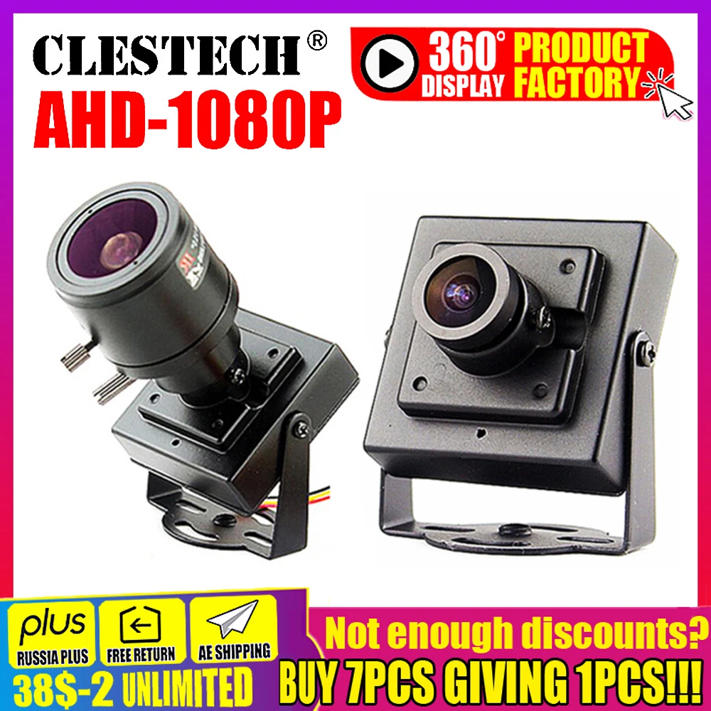 Супер маленькая AHD Мини CCTV камера Sony imx 323 2MP 1080P металлическая видеонаблюдения