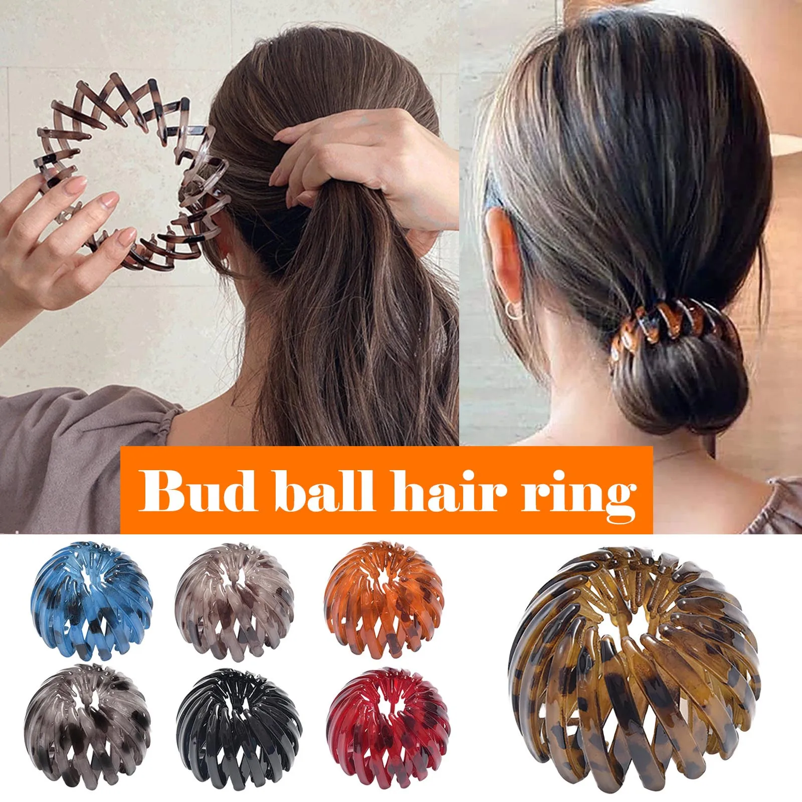 

Fashion Women Bun Crystal Hair Claw Horsetail Buckle Hair Clip Bird Nest Expanding Hair Accessories Female Ponytail Headwear