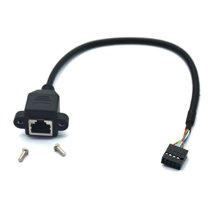 Сетевой удлинитель DuPont 2 0 9-контактный с гнездом RJ45 30 см