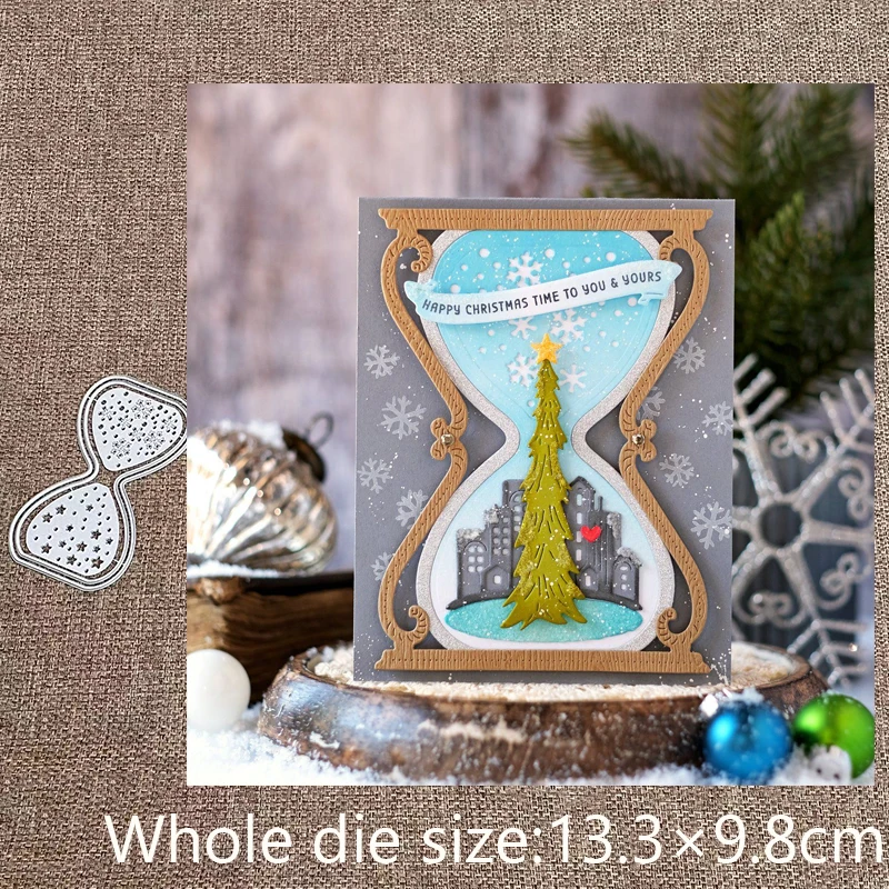 

XLDesign Craft Metal stencil mold Cutting Die Hourglass Frame decoration scrapbook die cuts Album Paper Card Craft Embossing