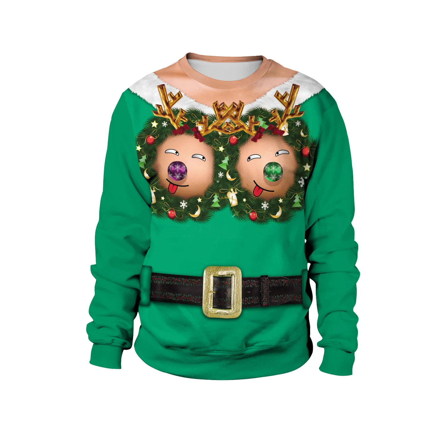 Size A New listing Christmas Sweaters Stylish Unisex Men Women Santa Claus Ugly Christmas Sweater Novelty Sexy RED Retro Sweater - Цвет: Size A