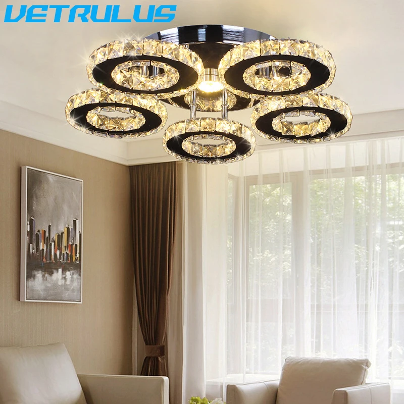 Moder светодиодные люстры хрустальные светильник приспособление для Спальня
