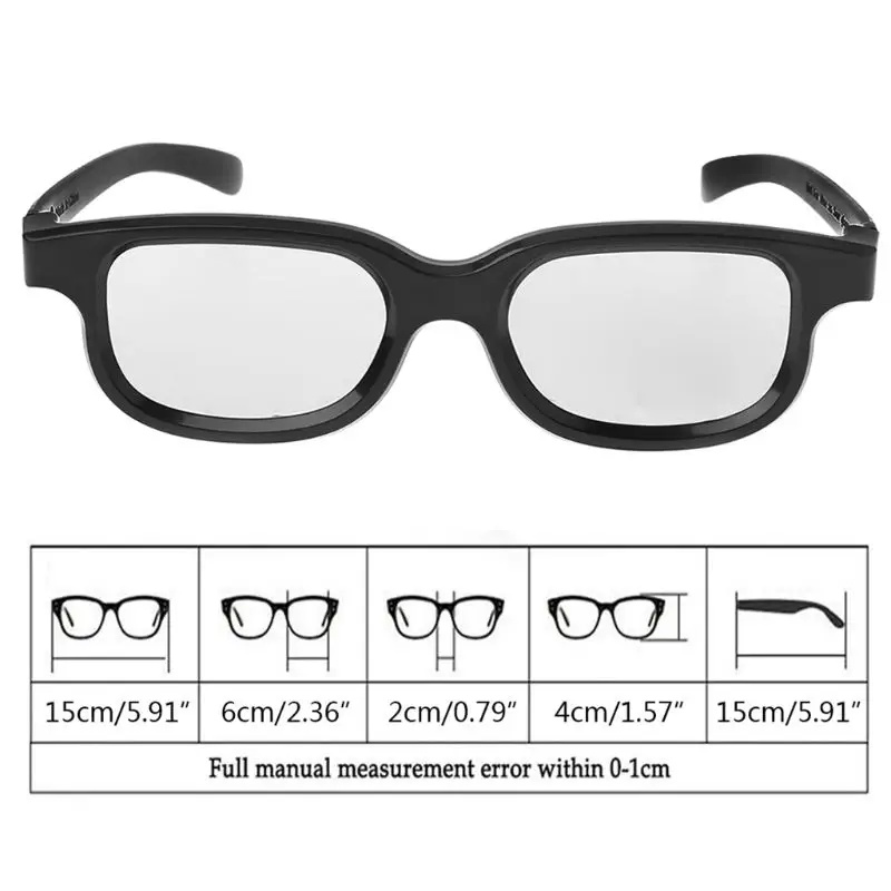 Круглые поляризованные Пассивные 3D стереооочки черного цвета для TV Real D IMAX