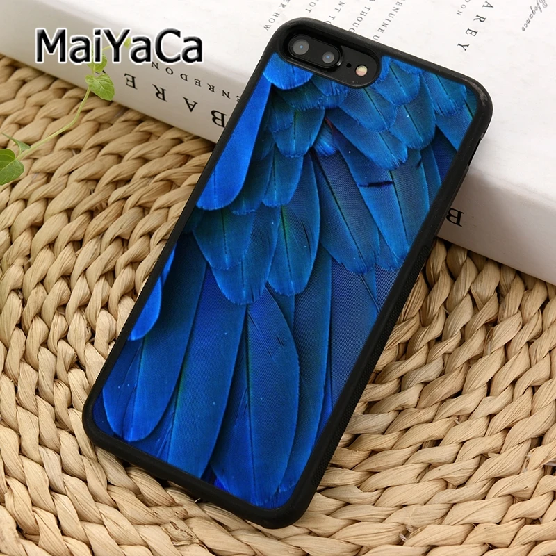 Чехол для телефона MaiYaCa с бирюзовым цветочным принтом и перьями павлина iPhone 5 SE 6 6s