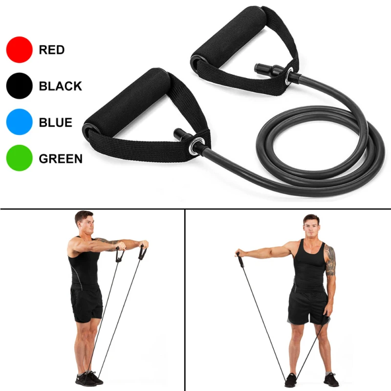 120cm Yoga Pull Rope Elastic Resistance Bands Fitness Gym Workout Up Exercise Tube Training Rubber Tensile Expander | Спорт и