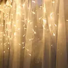 Рождественская гирлянда Водопад, уличное украшение, 3 м, свисающая светодиодная гирлянда 0,5-0,7 м, гирлянда-занавеска, украшение для вечерние ринки и сада