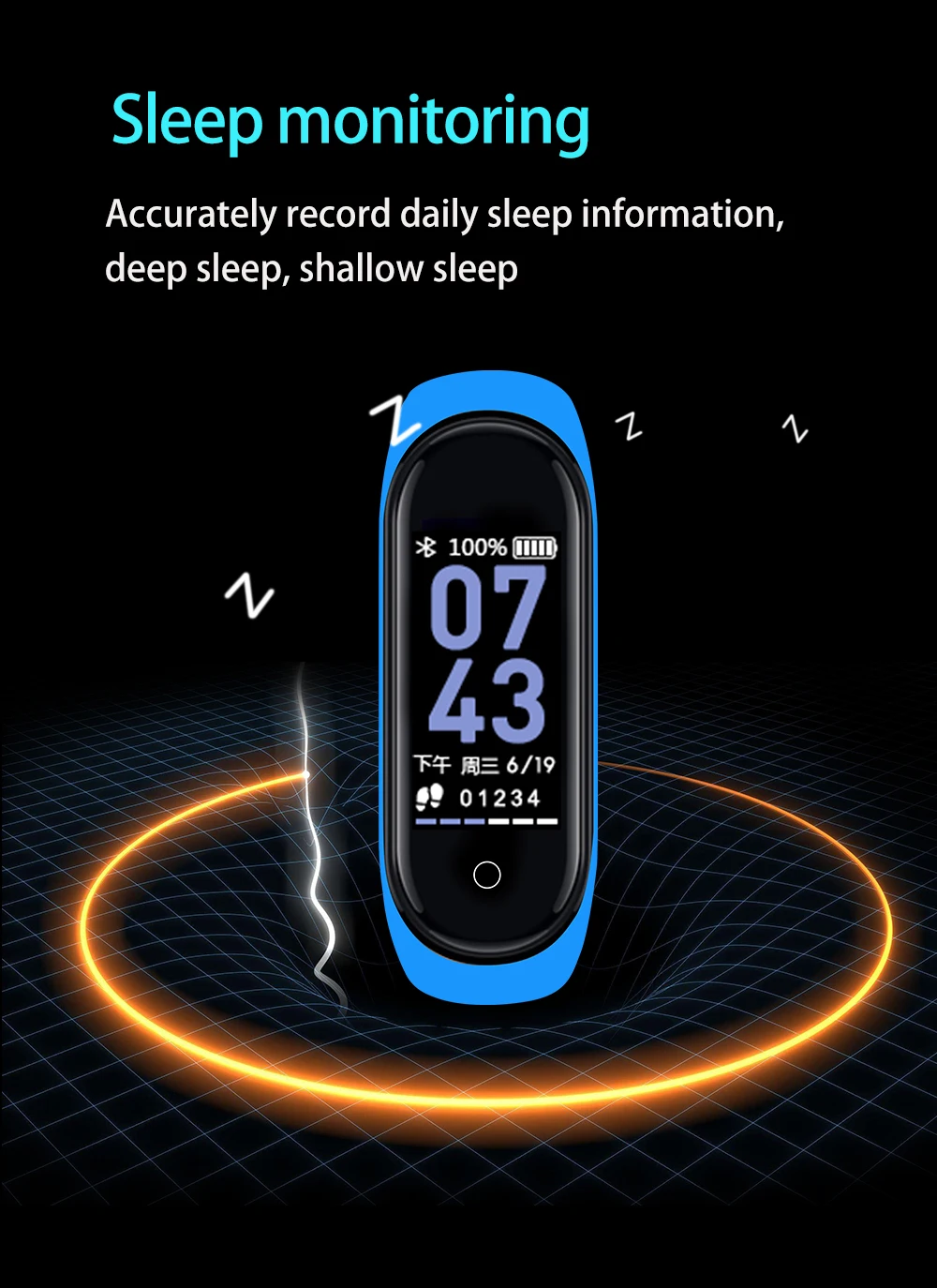 Умный Фитнес-браслет M4 трекер Водонепроницаемый Шагомер артериальное давление