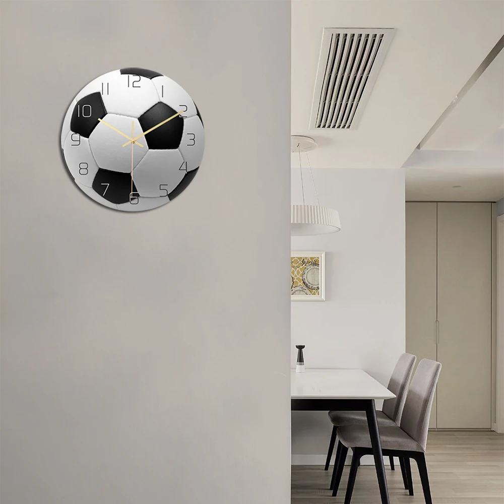 

CC117 30CM*30CM*2MM vollyball Silent movement Wall Clock Acrylic Material Living Room Decoration