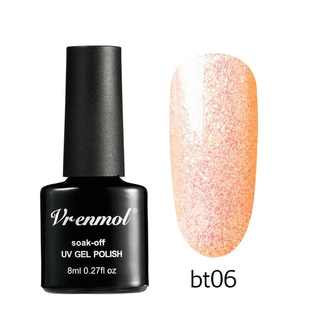 1Pc Glitter Gel Polish Soak Off UV LED Nail Art Varnish Shining Long Lasting Base Suitable to apply on UV gel nails, acrylic
