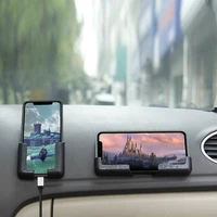 2pcs black universal car phone paste type holder new multifunctional auto adjustable width navigation clip interior accessories