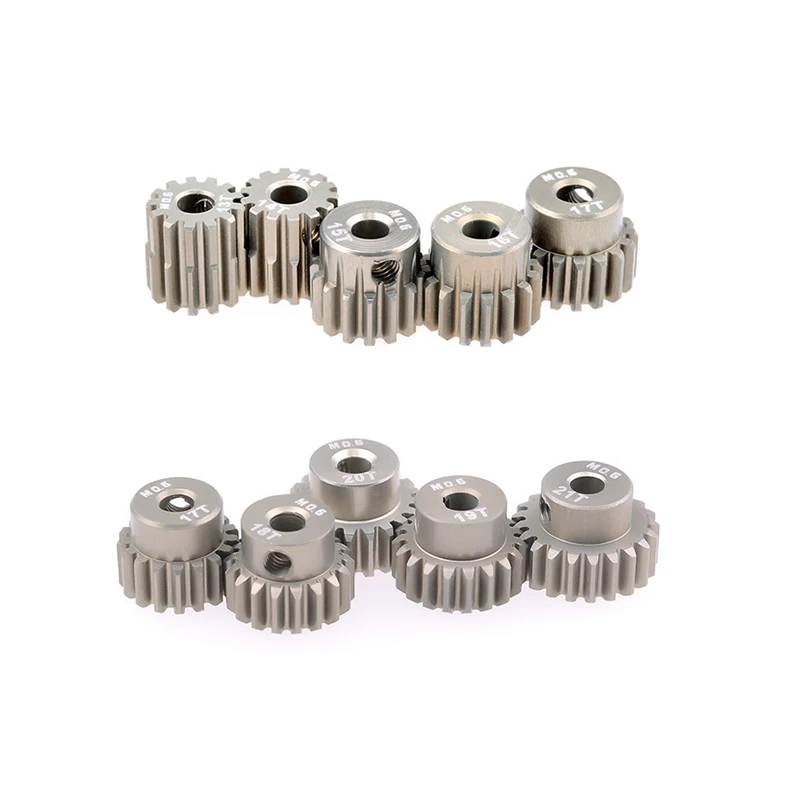

5PCS M0.6 3.175mm Metal Pinion Motor Gear Set for 1/10 RC Car Brushless Motor