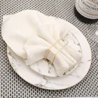 10 шт., креативные европейские полые Квадратные Кольца для салфеток, Золотая Пряжка для салфеток, свадебный набор для украшения стола, кольца для салфеток