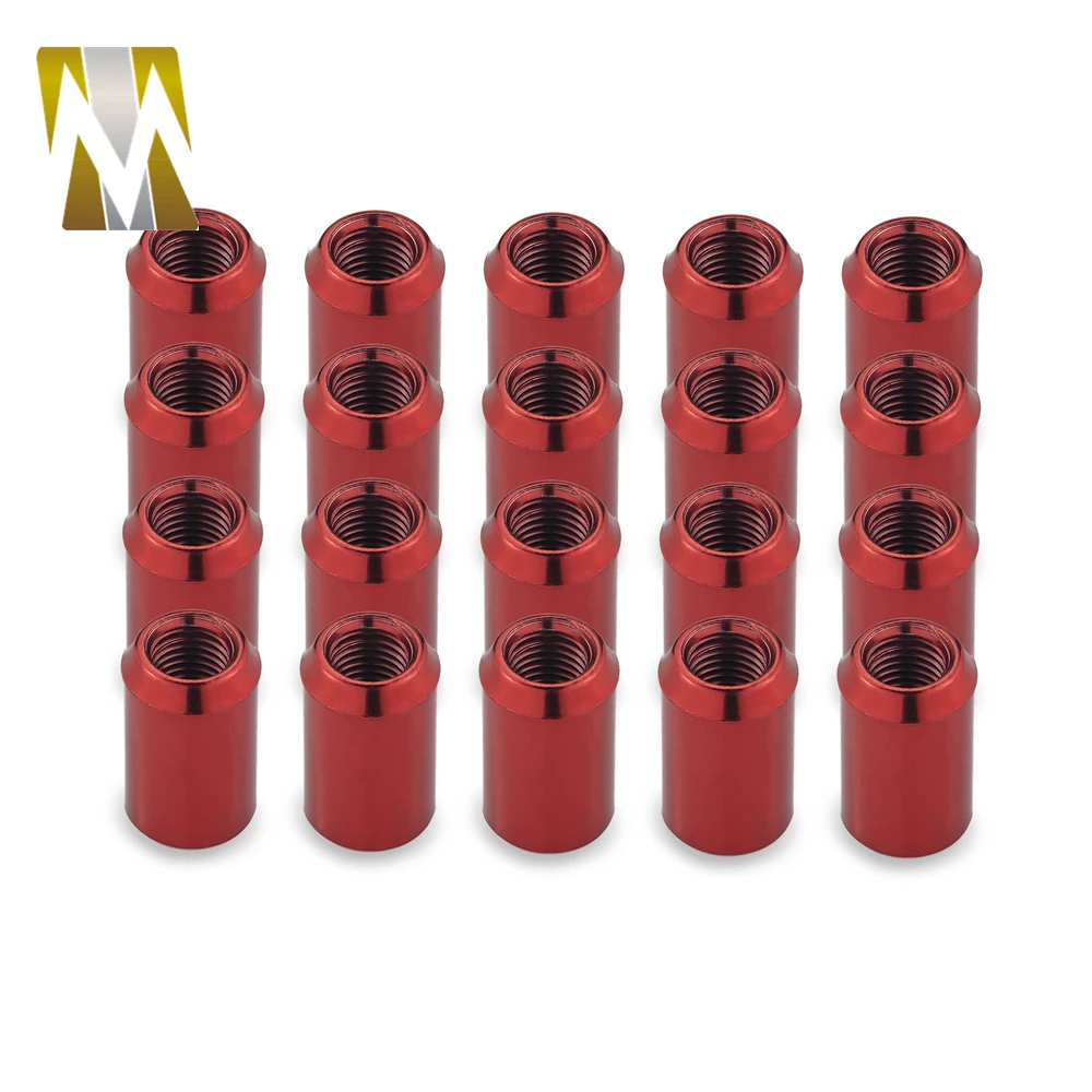 20 шт. автомобильный стальной тюнер с закругленными колесами стопорные гайки M12x1.25