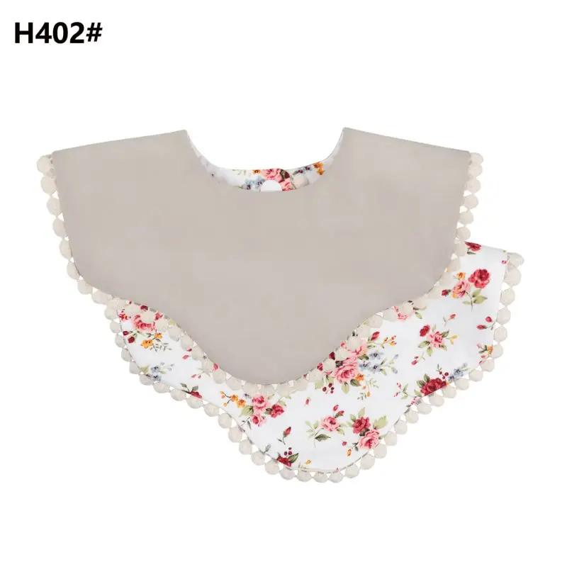 

23GD Floral Vintage Baby Double-Side Cotton Bibs Saliva Towel Boy Girls Feeding Apron