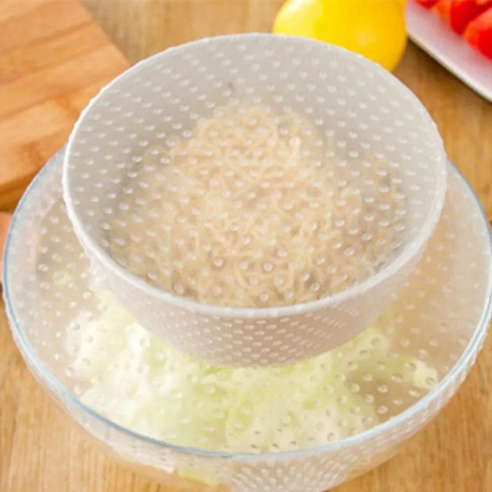 4 шт. силиконовые крышки растягивающиеся из прочного экологически чистые свежие