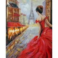 ruopoty frame diy painting by numbers wall art canvas painting women picture acrylic paint by numbers kit for home diy artwork