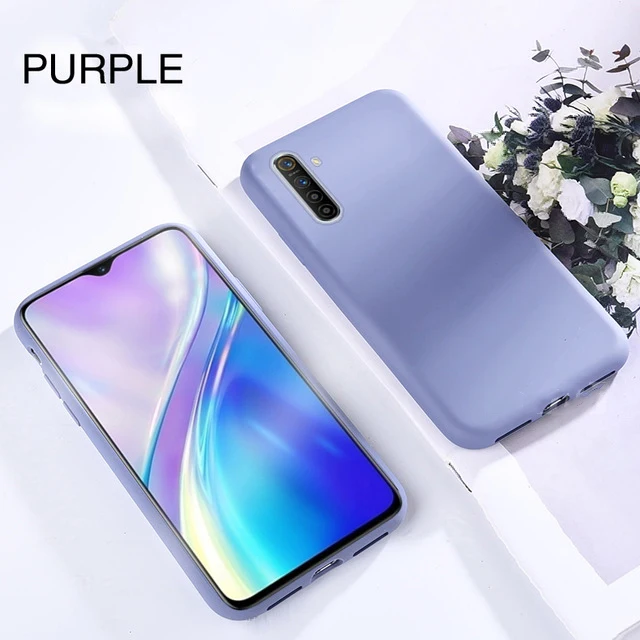 skin friendly case for oppo realme xt liquid silicon case for oppo realme xt slim soft tpu microfiber cover coque realme x2 6 4 free global shipping
