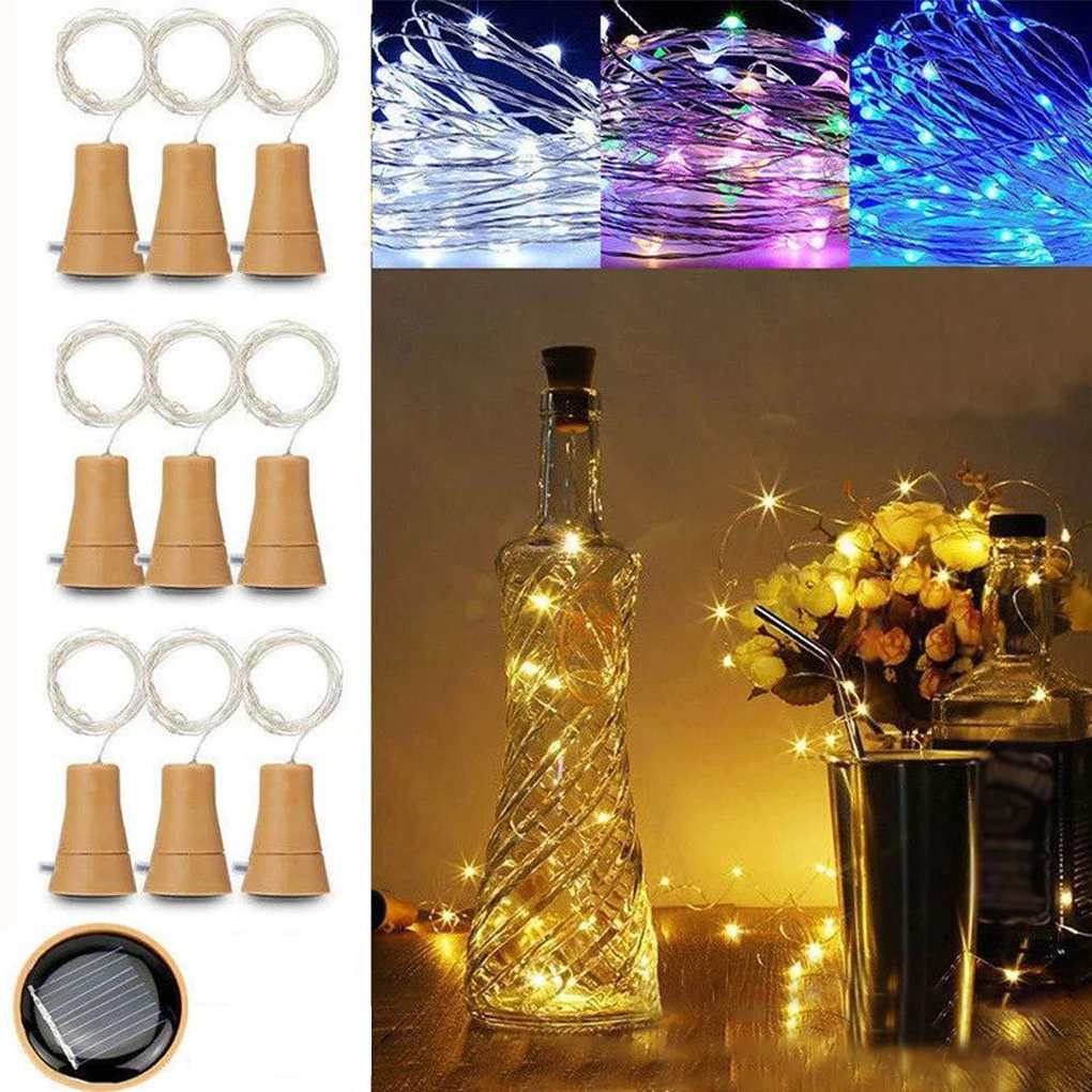 

10 PCS Battery-powered cork bottle light 2m DIY LED light bar light birthday party wine bottle stopper light bar